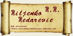 Miljenko Medarević vizit kartica